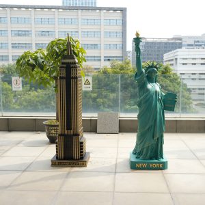 Empire State Building and Statue of Liberty