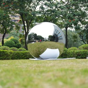 Metal steel sphere Mirrored Garden Decorative Ball