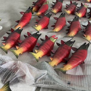 Modern fish art sculptures, Leaping Fish series installation art | Suitable for public spaces and interior decoration