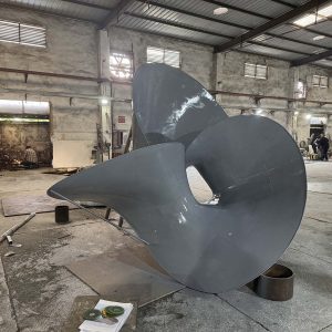 Stainless steel spiral sculpture