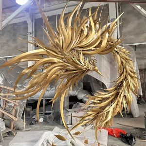 Metal Phoenix Sculptures, hand-made and custom-made, suitable for courtyard or hotel lobby decoration