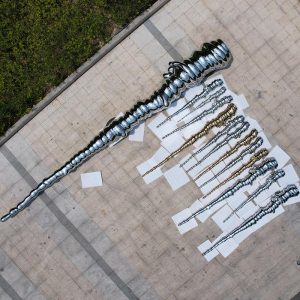 Wand of the Galaxy Modern outdoor stainless steel sculpture garden installation