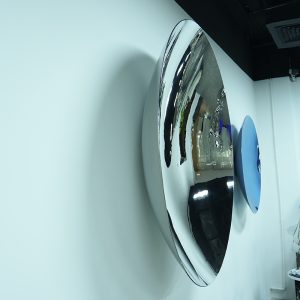 Silver stainless steel convex mirror wall decoration