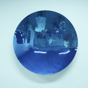 Blue stainless steel convex mirror