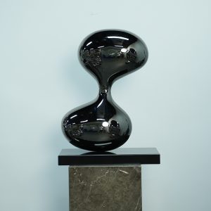 Modern stainless steel sculpture Abstract hourglass shape art decoration