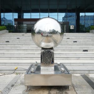 Stainless steel sphere sculpture Modern garden outdoor art decoration
