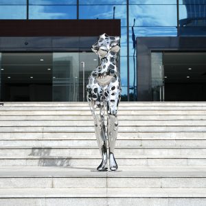 Stainless Steel Female Sculpture Interior Decoration Gallery Art Sculpture