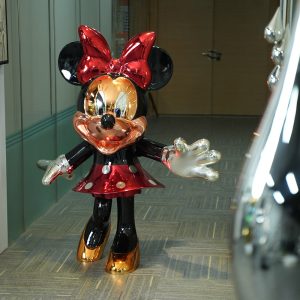 Fiberglass colorful cartoon sculpture Happy Mickey