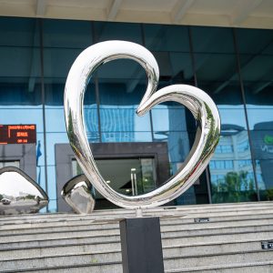 Melody of the Heart Sculpture Modern Art Stainless Steel Decoration