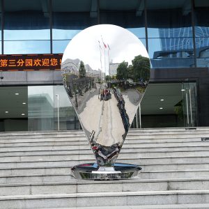 Drops of Reflection Large Stainless Steel Outdoor Sculpture