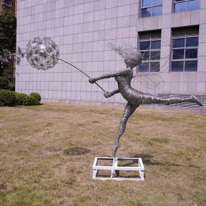 Dream Catcher Fairy Modern Outdoor Art Sculpture
