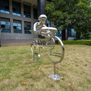 Galloping Knight Modern Metal Art Sculpture