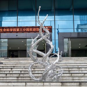 Stainless steel water spray sculpture mirror metal sculpture ornament