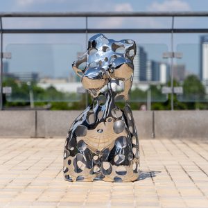 Customized Abstract Stainless Steel Sculptures Unique Metal Human Shapes
