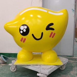 Small yellow lemon sculpture Outdoor/indoor decorative artwork