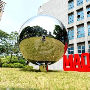 1000mm polished mirror stainless steel sphere with base