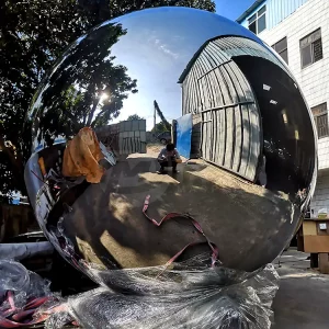 1800mm high polished large Metal Garden Gaze balls