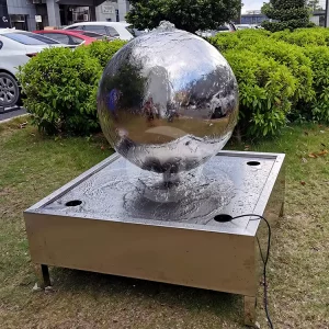 Stainless steel Water Feature sphere